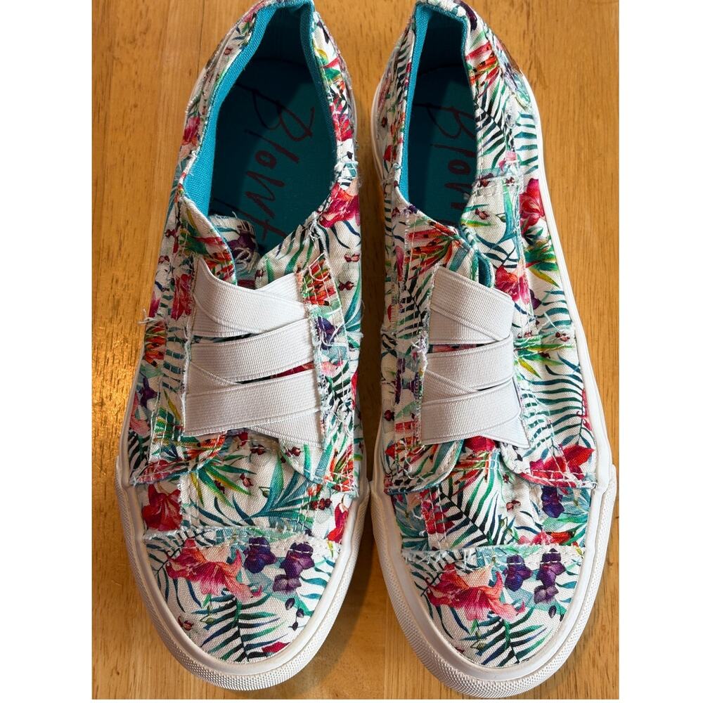 Blowfish Malibu  Marley Slip On Sneakers w/Tropical Print Sz 6.5
